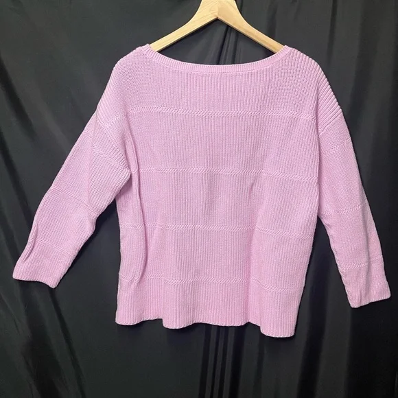 Talbots Plus 100% Pima Cotton Bateau Neck Sweater - Picture 8 of 9